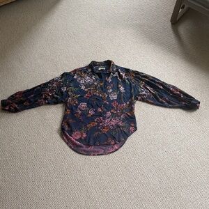 Pilcro Floral Navy Blouse